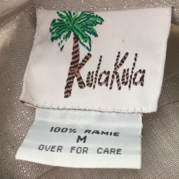 4/$20 Kula Kula Ramie neutral sand tan blouse jacket - Picture 6 of 10